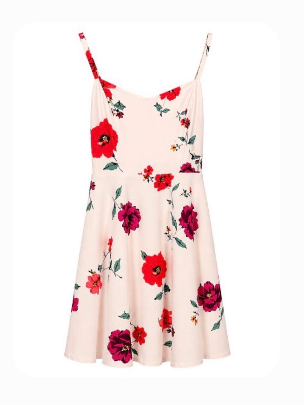 Woman’s Midi Floral Spaghetti-Strap Dress